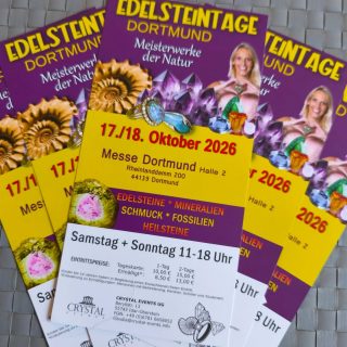 Nach der Messe ist vor der Messe! Hier der Termin der EDELSTEINTAGEN DORTMUND 2026 zum Vormerken✨💎✨
#EdelateintageDortmund #Mineralienmesse #Edelsteine #Fossilien #Mineralien #Schmuck #FamilienEvent #MesseDortmund #VeranstaltungenDortmund