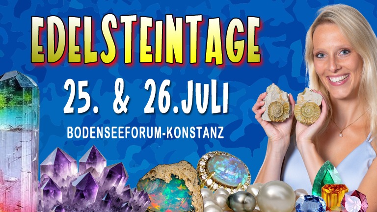 💎✨ Am 25.+26. Juli GLÄNZT und FUNKELND es im Bodenseeforum Konstanz! ✨💎
🌍 Entdeckt auf den Edelsteintagen Konstanz über 60 internationale Aussteller mit atemberaubenden Edelsteinen, Kristallen, Mineralien, Fossilien und einzigartigem Schmuck. 💍✨
💎 Seltene Schätze entdecken
🔥 Live-Schleifvorführungen erleben
✨ Einzigartige Schmuckstücke finden
👨👩👧👦 Kinder bis 14 Jahre haben in Begleitung eines Erwachsenen freien Eintritt.
📍 Bodenseeforum Konstanz
📅 25. & 26. Juli
🕒 Sa. 11–18 Uhr | So. 11–17 Uhr
✨ Kommt vorbei, lasst euch inspirieren und nehmt ein Stück Natur mit nach Hause! Wer bringt seine Freunde mit? 👇💎
#Edelsteintage #Konstanz #Bodensee #Bodenseeforum #Edelsteine #Kristalle #Mineralien #Fossilien #Schmuck #Schmuckliebe #Opale #SchätzeDerErde #Kristalle #Glitzer #WochenendTipp #Familienausflug #Erlebnis #Ausflug #Event #BodenseeLiebe #CtystalEvents